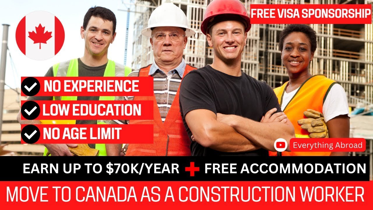 Construction Worker Jobs with Visa Sponsorship in Canada 2025
